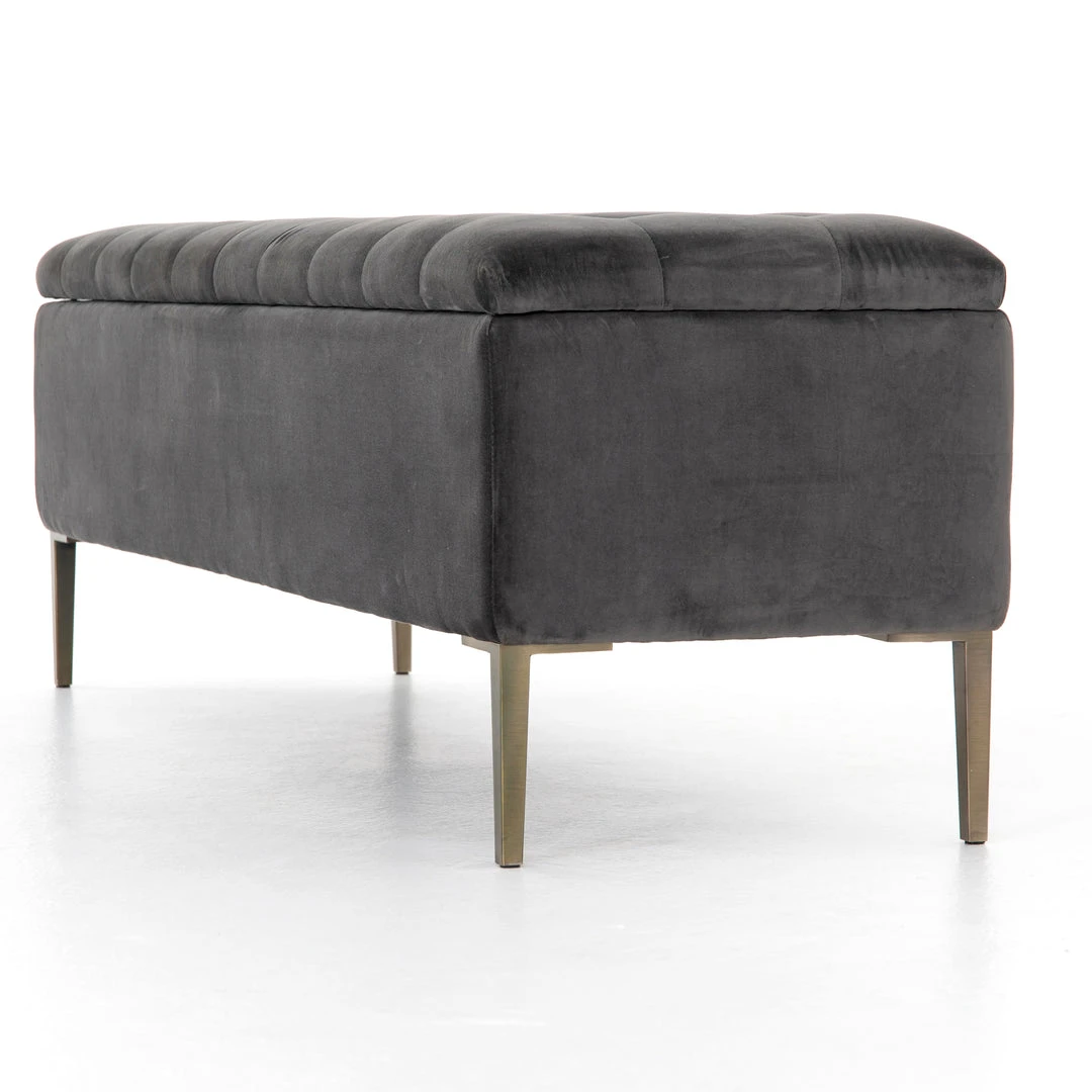 Four Hands Rennie Trunk Grey Velvet 6 Four Hands Rennie Trunk Grey Velvet