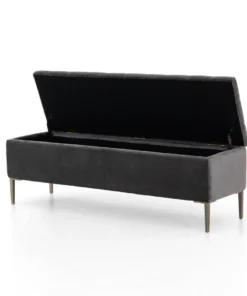 Four Hands Rennie Trunk Grey Velvet 10 Four Hands Rennie Trunk Grey Velvet