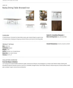 Four Hands Rocky Dining Table Bronzed Iron 21 Four Hands Rocky Dining Table Bronzed Iron