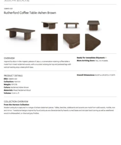 Four Hands New Arrivals Rutherford Coffee Table Ashen Brown 17 Four Hands New Arrivals Rutherford Coffee Table Ashen Brown