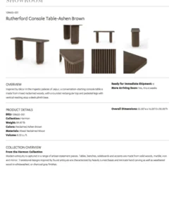 Four Hands New Arrivals Rutherford Console Table Ashen Brown 19 Four Hands New Arrivals Rutherford Console Table Ashen Brown