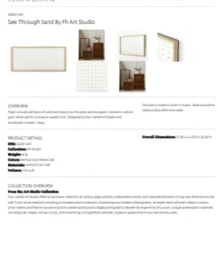 Four Hands See Through Sand Artwork New Arrivals