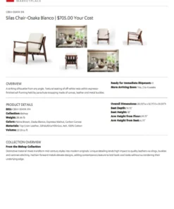 Four Hands New Arrivals Silas Chair Osaka Blanco