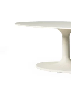 Four Hands Simone Oval Coffee Table Textured White Matte New Arrivals