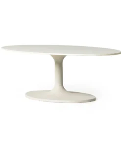 Four Hands Simone Oval Coffee Table Textured White Matte New Arrivals