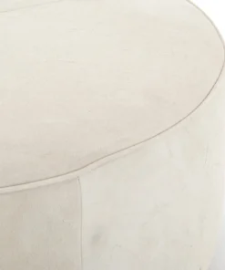 Four Hands Sinclair Large Round Ottoman Whistler Oyster Suede New Arrivals