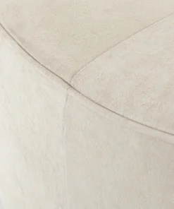 Four Hands Sinclair Large Round Ottoman Whistler Oyster Suede New Arrivals