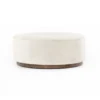 Four Hands Sinclair Large Round Ottoman Whistler Oyster Suede New Arrivals