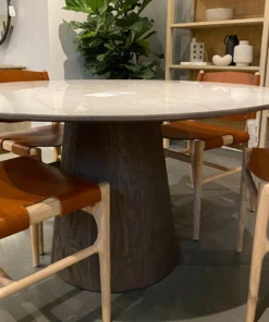 Four Hands Skye Round Dining Table White Marble 12 Four Hands Skye Round Dining Table White Marble