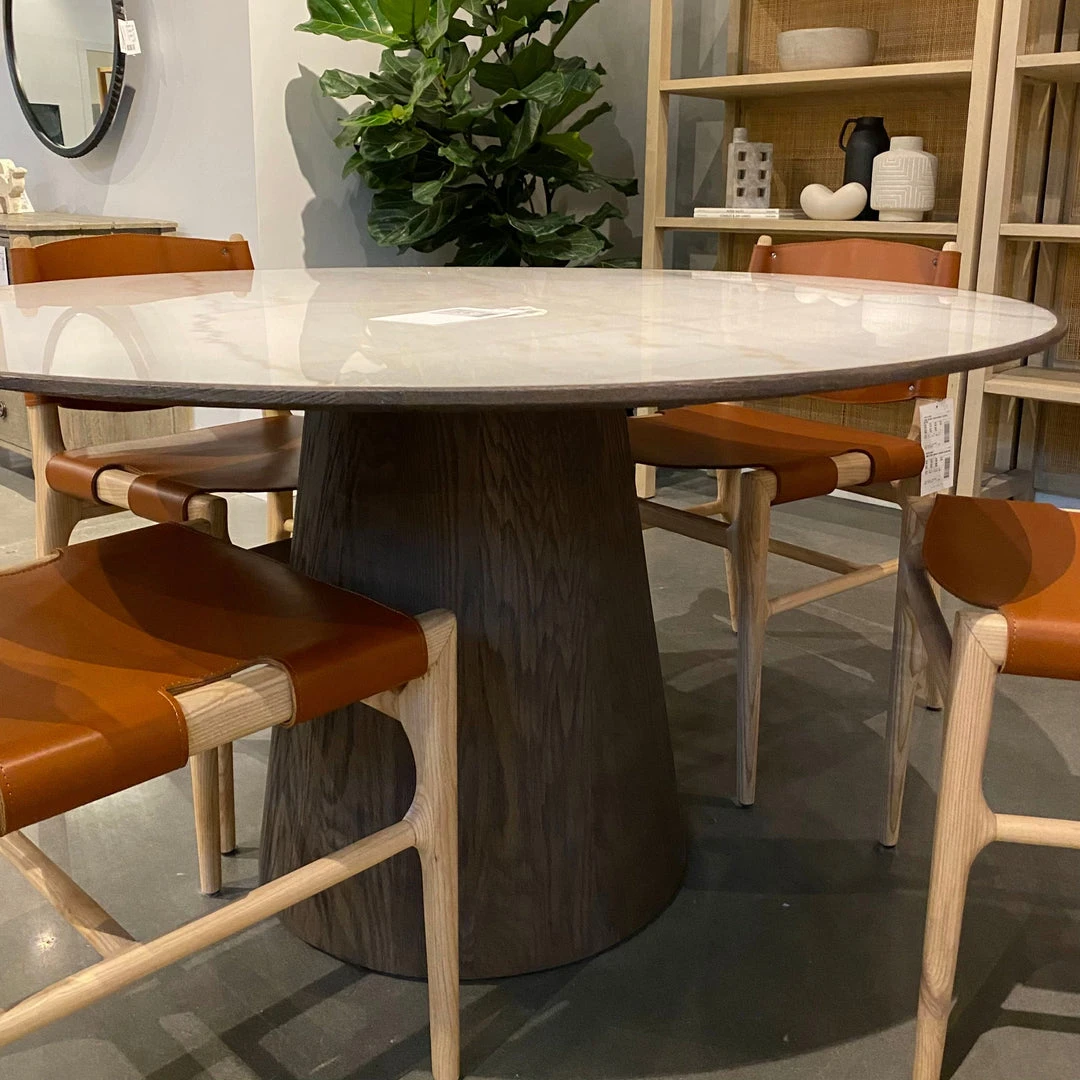 Four Hands Skye Round Dining Table White Marble 4 Four Hands Skye Round Dining Table White Marble