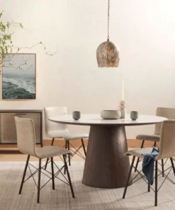 Four Hands Skye Round Dining Table White Marble 11 Four Hands Skye Round Dining Table White Marble