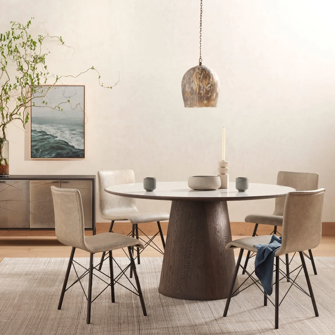 Four Hands Skye Round Dining Table White Marble 3 Four Hands Skye Round Dining Table White Marble