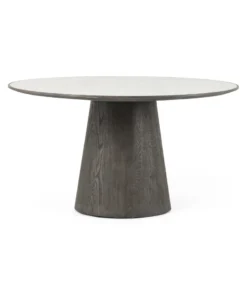 Four Hands Skye Round Dining Table White Marble