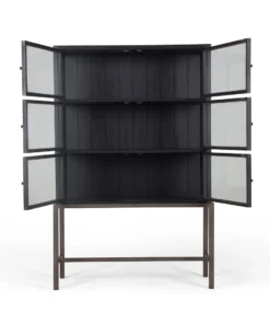 Four Hands New Arrivals Spencer Curio Cabinet Drifted Black 15 Four Hands New Arrivals Spencer Curio Cabinet Drifted Black
