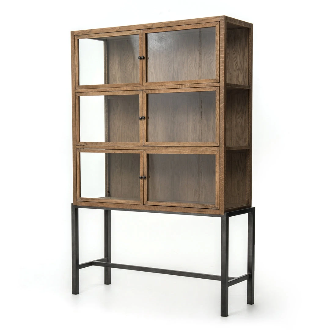 Four Hands Spencer Curio Cabinet Drifted Oak 1 Four Hands Spencer Curio Cabinet Drifted Oak