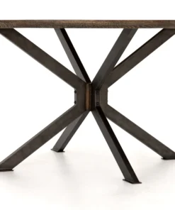 Four Hands Spider Round Dining Table English Brown Oak 9 Four Hands Spider Round Dining Table English Brown Oak