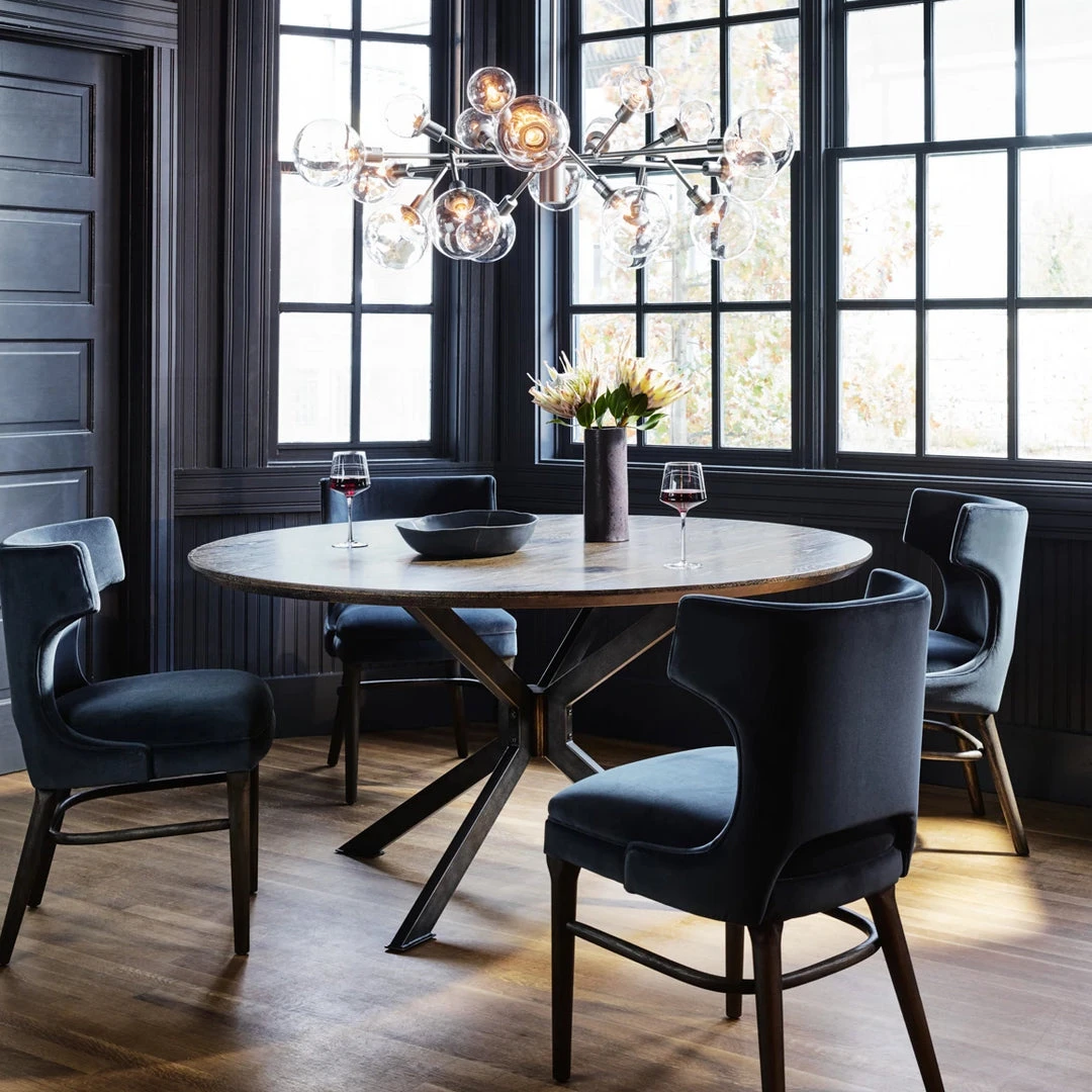 Four Hands Spider Round Dining Table English Brown Oak 2 Four Hands Spider Round Dining Table English Brown Oak