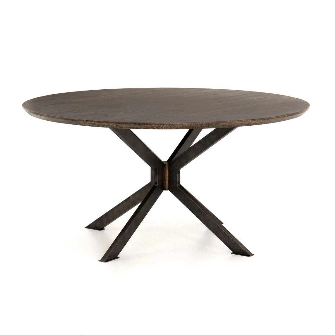 Four Hands Spider Round Dining Table English Brown Oak 1 Four Hands Spider Round Dining Table English Brown Oak