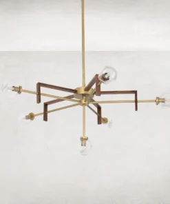 Four Hands New Arrivals Sterling Chandelier Organic Textured Glass