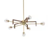 Four Hands New Arrivals Sterling Chandelier Organic Textured Glass