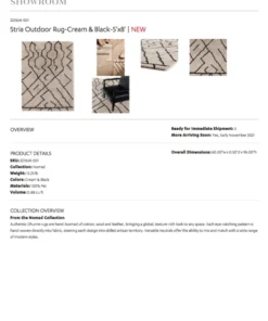 Four Hands Stria Outdoor Rug