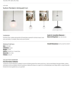 Four Hands New Arrivals Sutton Pendant Antiqued Iron 15 Four Hands New Arrivals Sutton Pendant Antiqued Iron