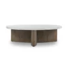 Four Hands Toli Coffee Table White Italian Marble New Arrivals
