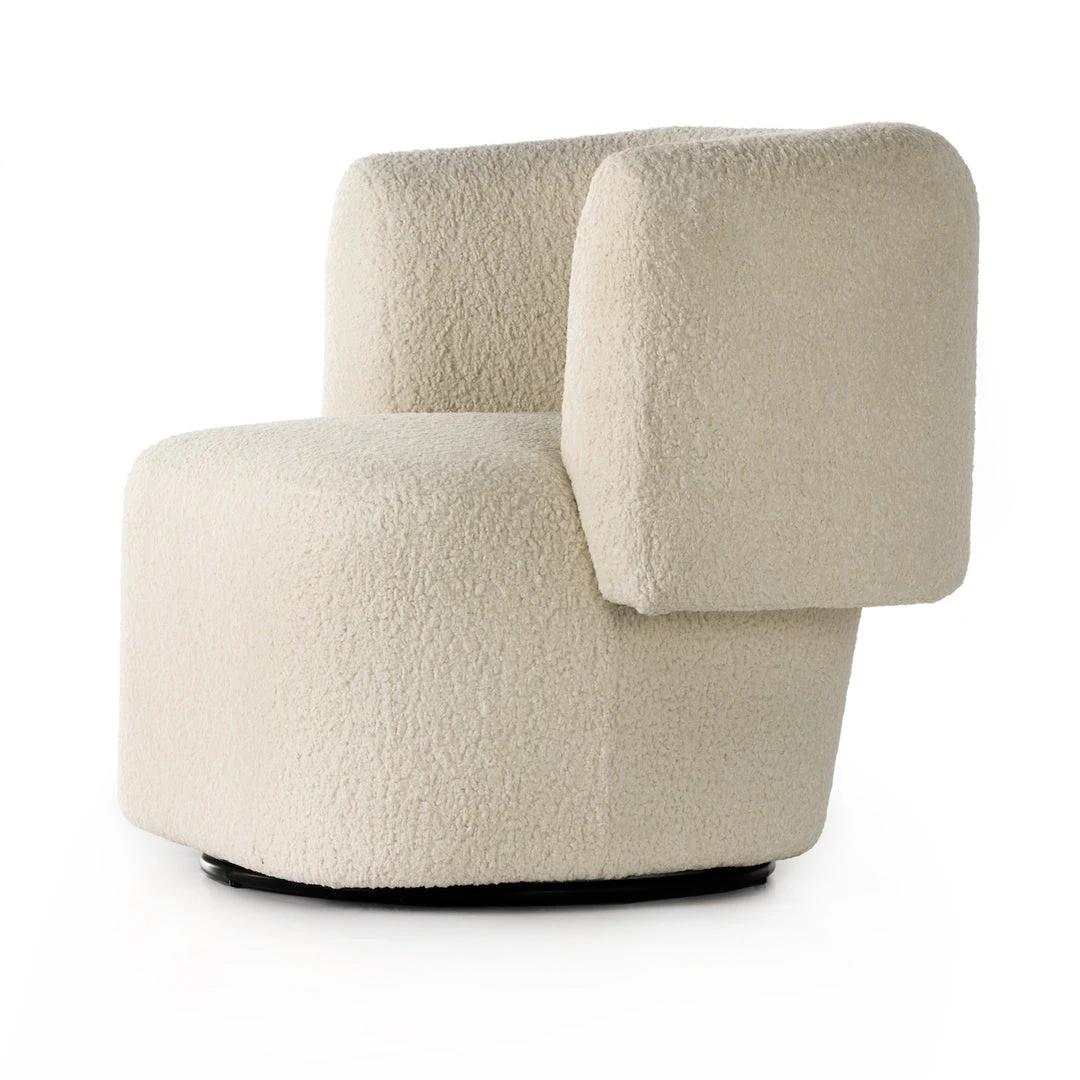 Four Hands Tybalt Swivel Chair Sheepskin Natural 11 Four Hands Tybalt Swivel Chair Sheepskin Natural