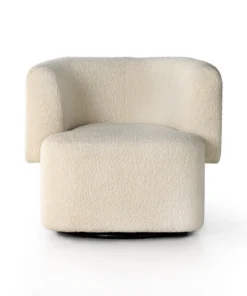 Four Hands Tybalt Swivel Chair Sheepskin Natural 14 Four Hands Tybalt Swivel Chair Sheepskin Natural