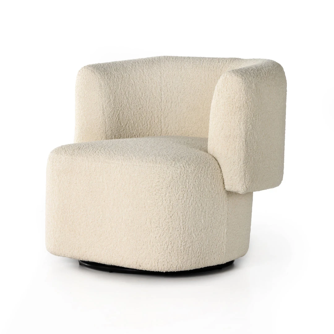 Four Hands Tybalt Swivel Chair Sheepskin Natural 1 Four Hands Tybalt Swivel Chair Sheepskin Natural