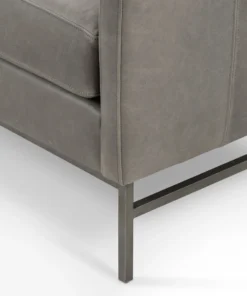 Four Hands Vanna Sofa Pewter Leather