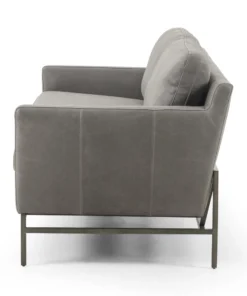 Four Hands Vanna Sofa Pewter Leather