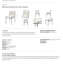 Four Hands New Arrivals Wharton Dining Chair Avant Natural 15 Four Hands New Arrivals Wharton Dining Chair Avant Natural