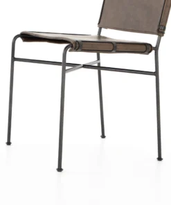Four Hands Wharton Dining Chair Distressed Brown Leather New Arrivals