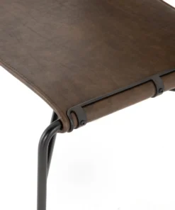 Four Hands Wharton Dining Chair Distressed Brown Leather New Arrivals