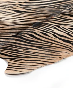 Four Hands Zebra Printed Hide Rug
