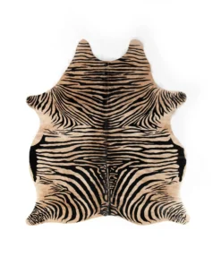 Four Hands Zebra Printed Hide Rug