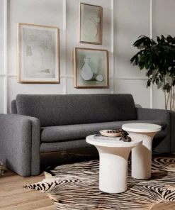 Four Hands Zebra Printed Hide Rug