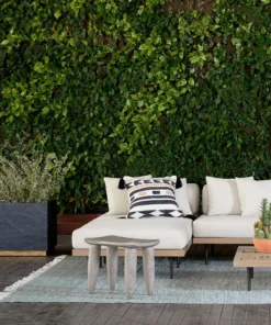 Four Hands New Arrivals Zuri Outdoor Stool Grey Weathered Teak