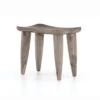 Four Hands New Arrivals Zuri Outdoor Stool Grey Weathered Teak