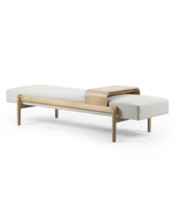 Four Hands Fawkes Bench Vintage Whitewash New Arrivals