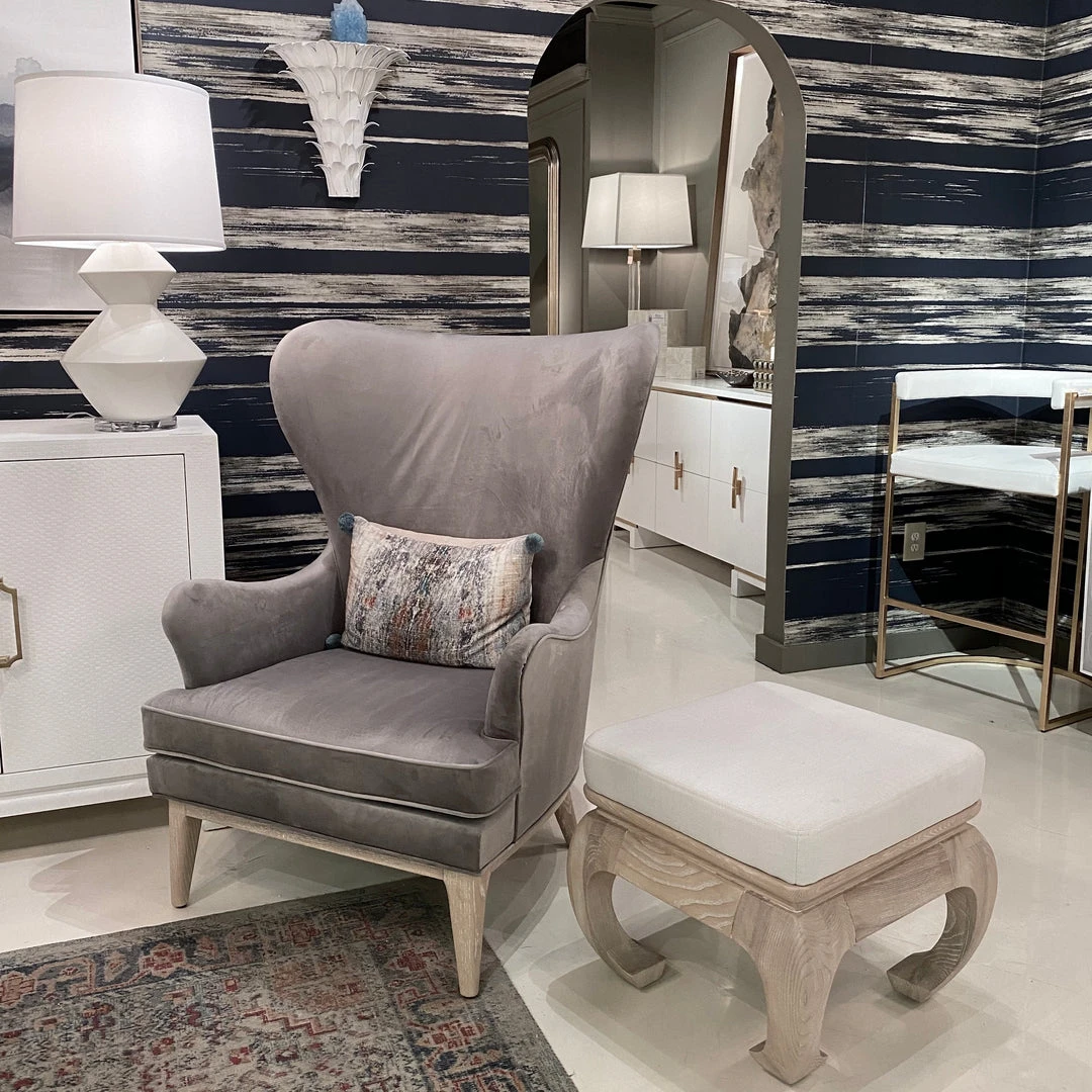Worlds Away Frisco Wing Chair Gray New Arrivals 3 Worlds Away Frisco Wing Chair Gray New Arrivals