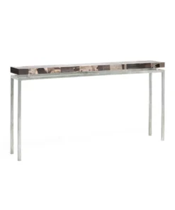 Made Goods Benjamin Narrow Console Table Silver New Arrivals