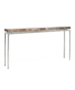 Made Goods Benjamin Narrow Console Table Silver New Arrivals