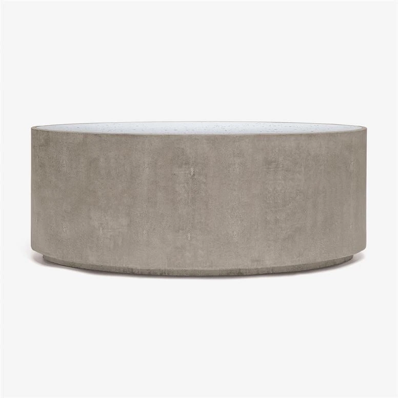 Made Goods Cara Oval Coffee Table Sand Faux Shagreen New Arrivals 1 Made Goods Cara Oval Coffee Table Sand Faux Shagreen New Arrivals