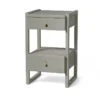 Made Goods Carrigan Single Nightstand Castor Gray Vintage Faux Shagreen