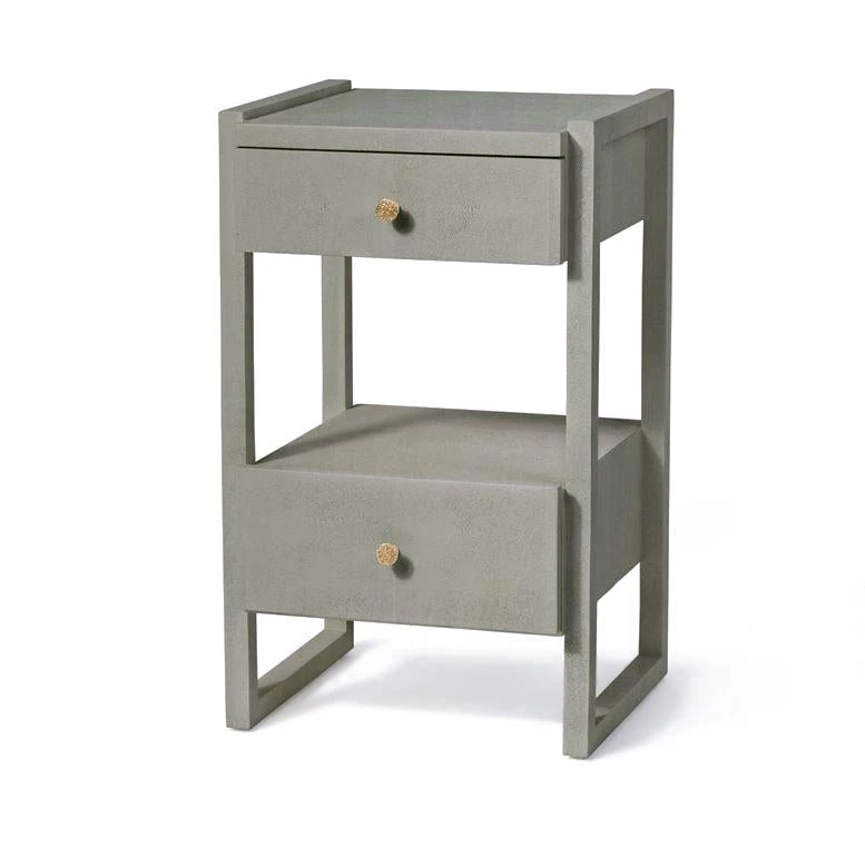 Made Goods Carrigan Single Nightstand Castor Gray Vintage Faux Shagreen 1 Made Goods Carrigan Single Nightstand Castor Gray Vintage Faux Shagreen
