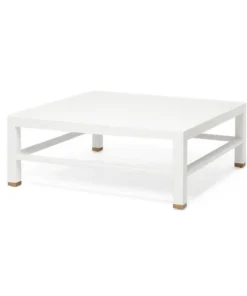 Made Goods New Arrivals Jarin Square Coffee Table Designer White Faux Belgian Linen