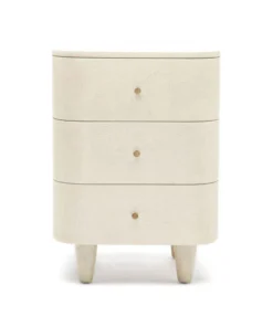 Made Goods Olivia Single Nightstand Off White Faux Raffia