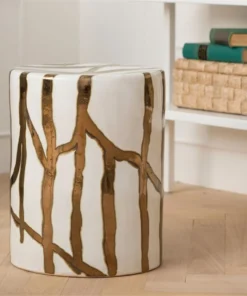 Made Goods Willow Stool Gold